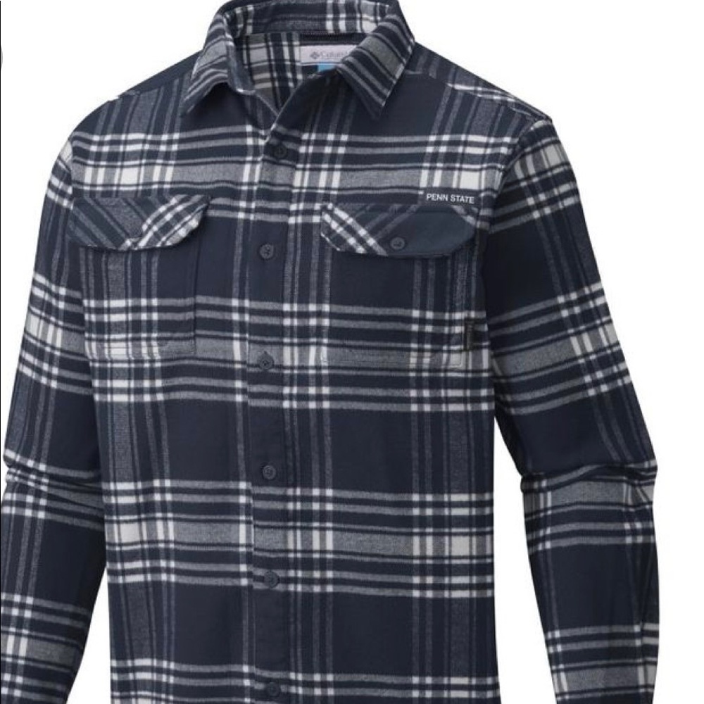 Columbia Collegiate Blue Flannel Penn State Shirt